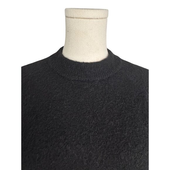 2/$30 Zara Small Jet Black Wool Alpaca Blend Sweater - Picture 5 of 14